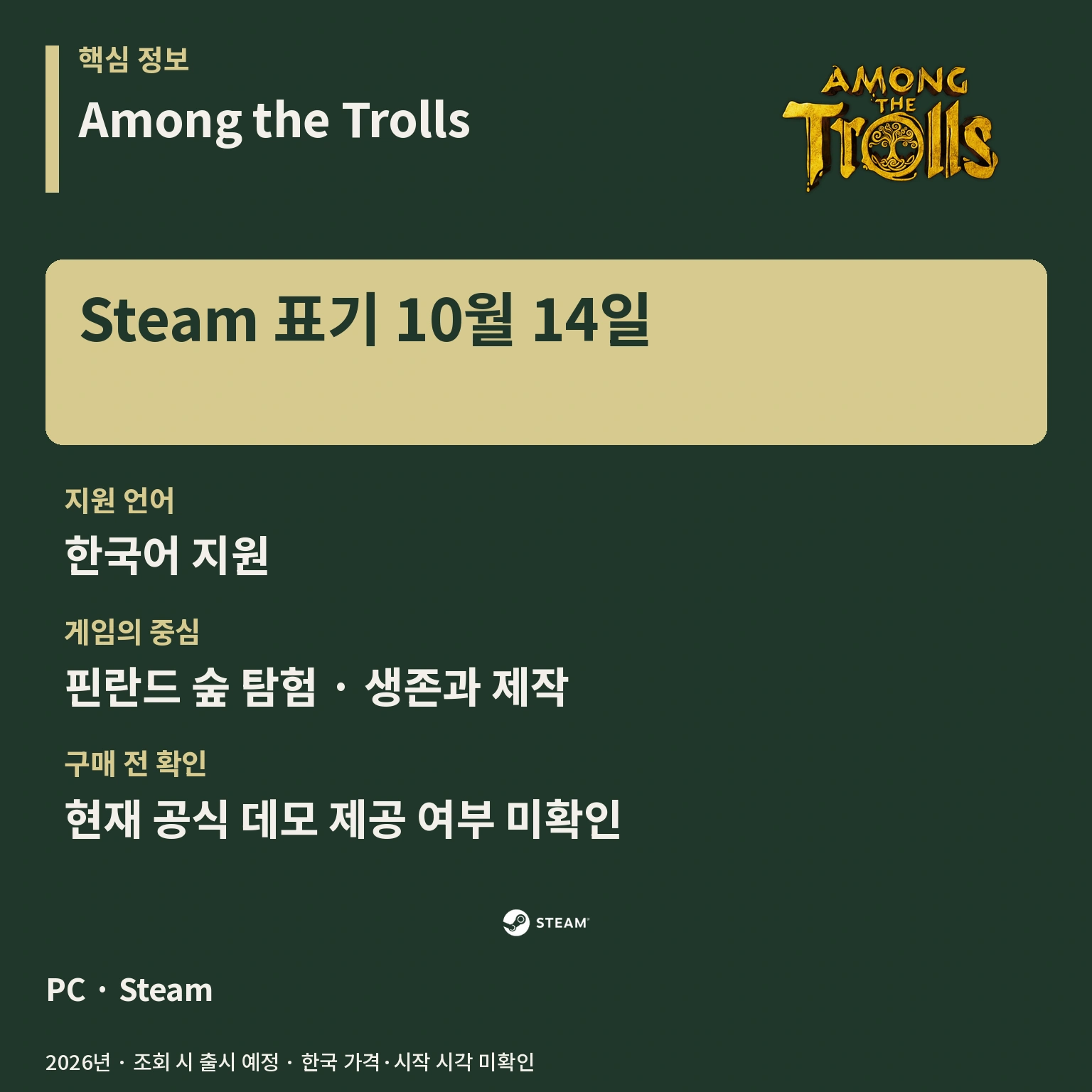 Among the Trolls 핵심 정보 카드